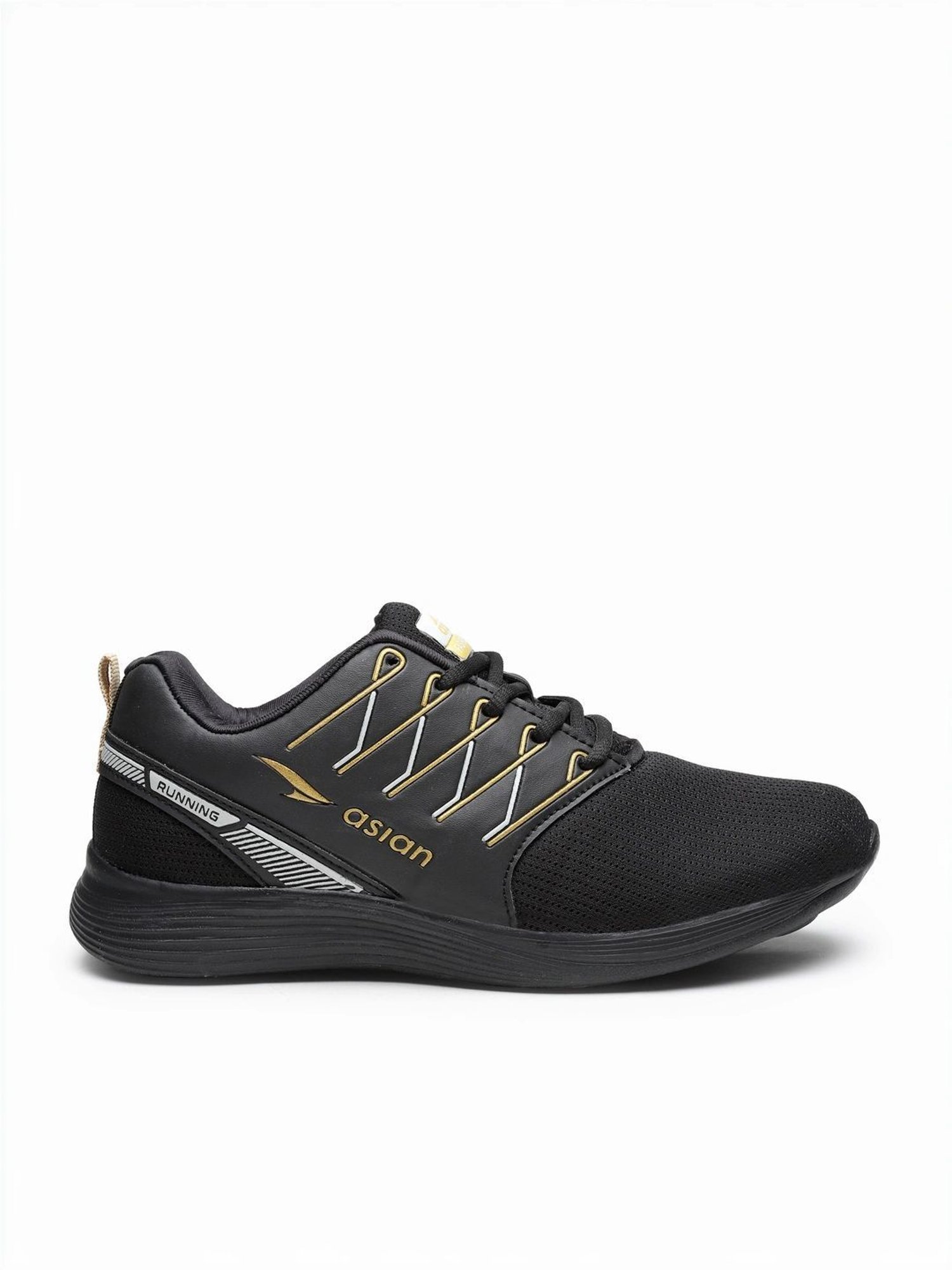Asian Men's Black Running Shoes