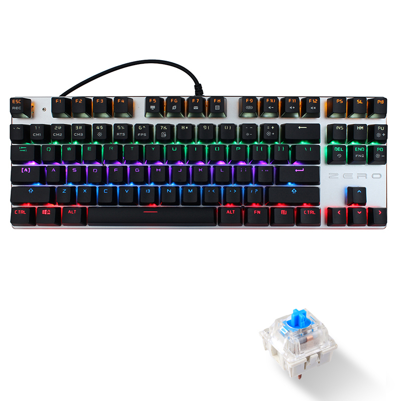 2, 60% Wired/Wireless Mechanical Keyboard (Kailh Box Brown Switch/White Case) - Full Keys Programmable - True RGB Backlit - Tap Arrow Keys - Double Shot PBT Keycaps - NKRO - 1900mAh Battery