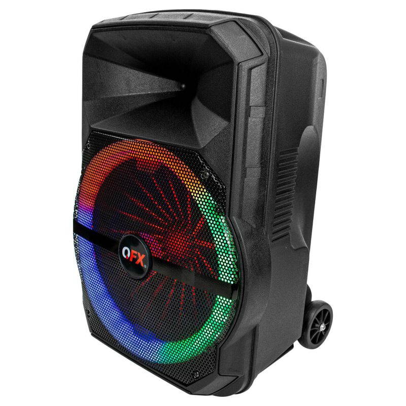 QFX PBX-1211 12" Rechargeable PA Speaker +TWS-Bluetooth +USB/SD/FM +APP CONTROL