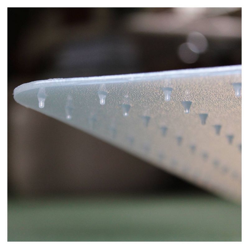 29"x46" Polypropylene Chair Mat for Carpets Rectangular White - Floortex