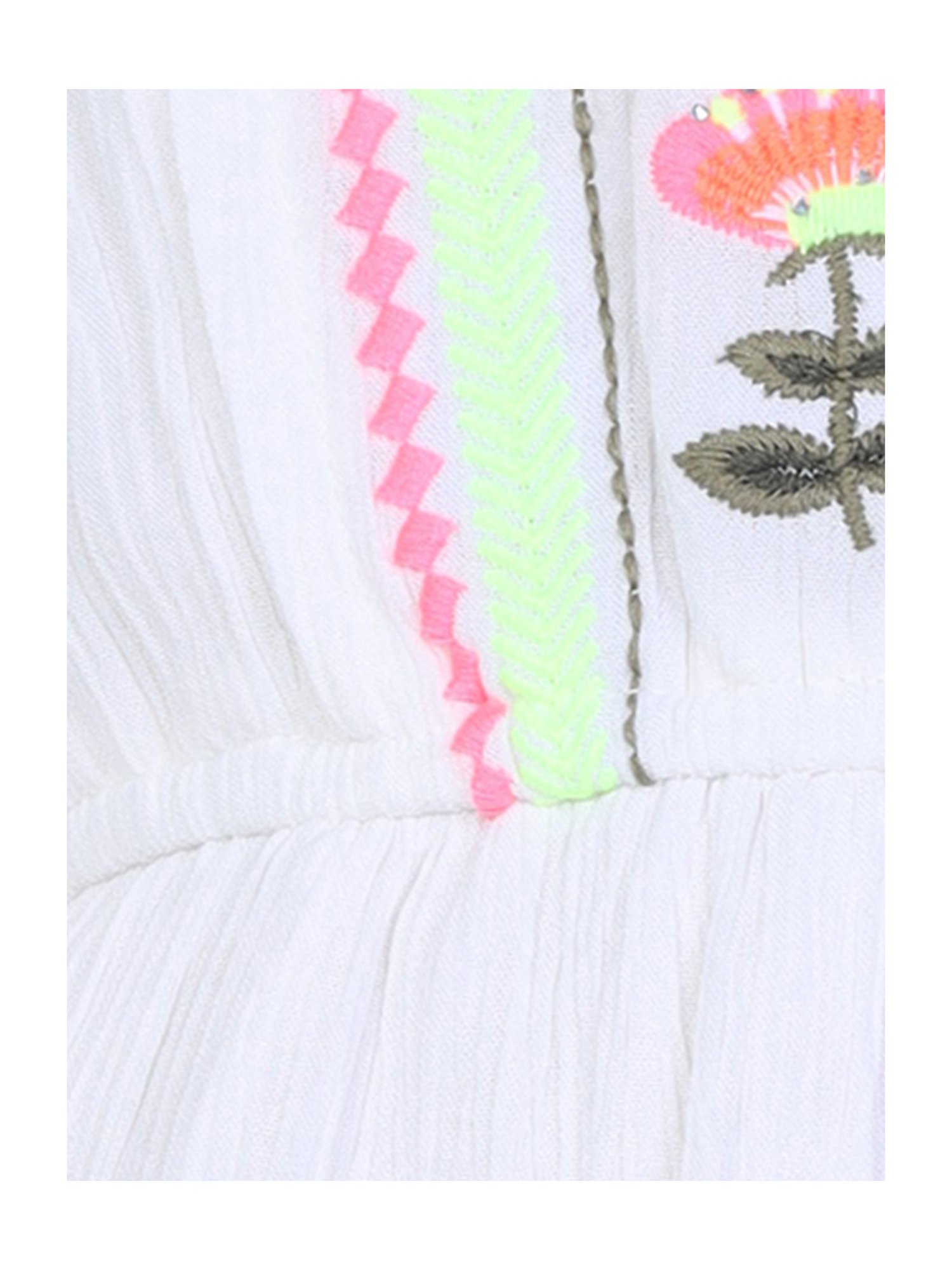 Peppermint Kids White Embroidered Dress