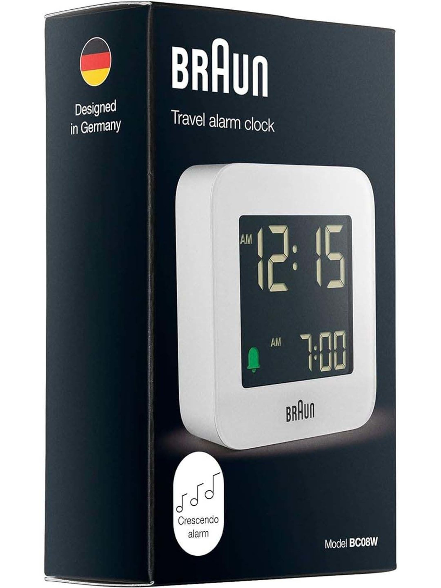 Braun Black Classic Large Analog Wall Clock With Silent Sweep Movement