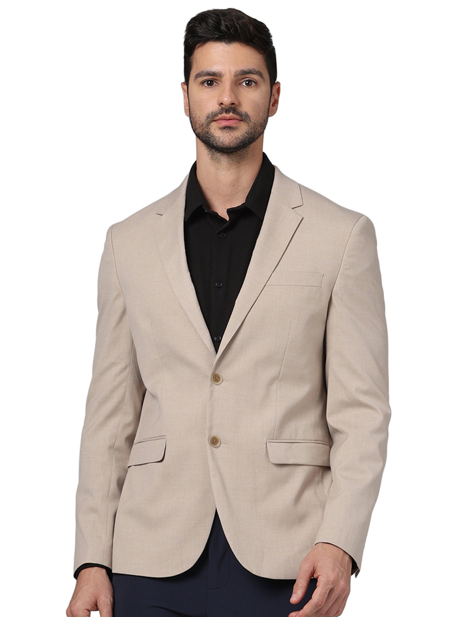 celio* Beige Slim Fit Blazer