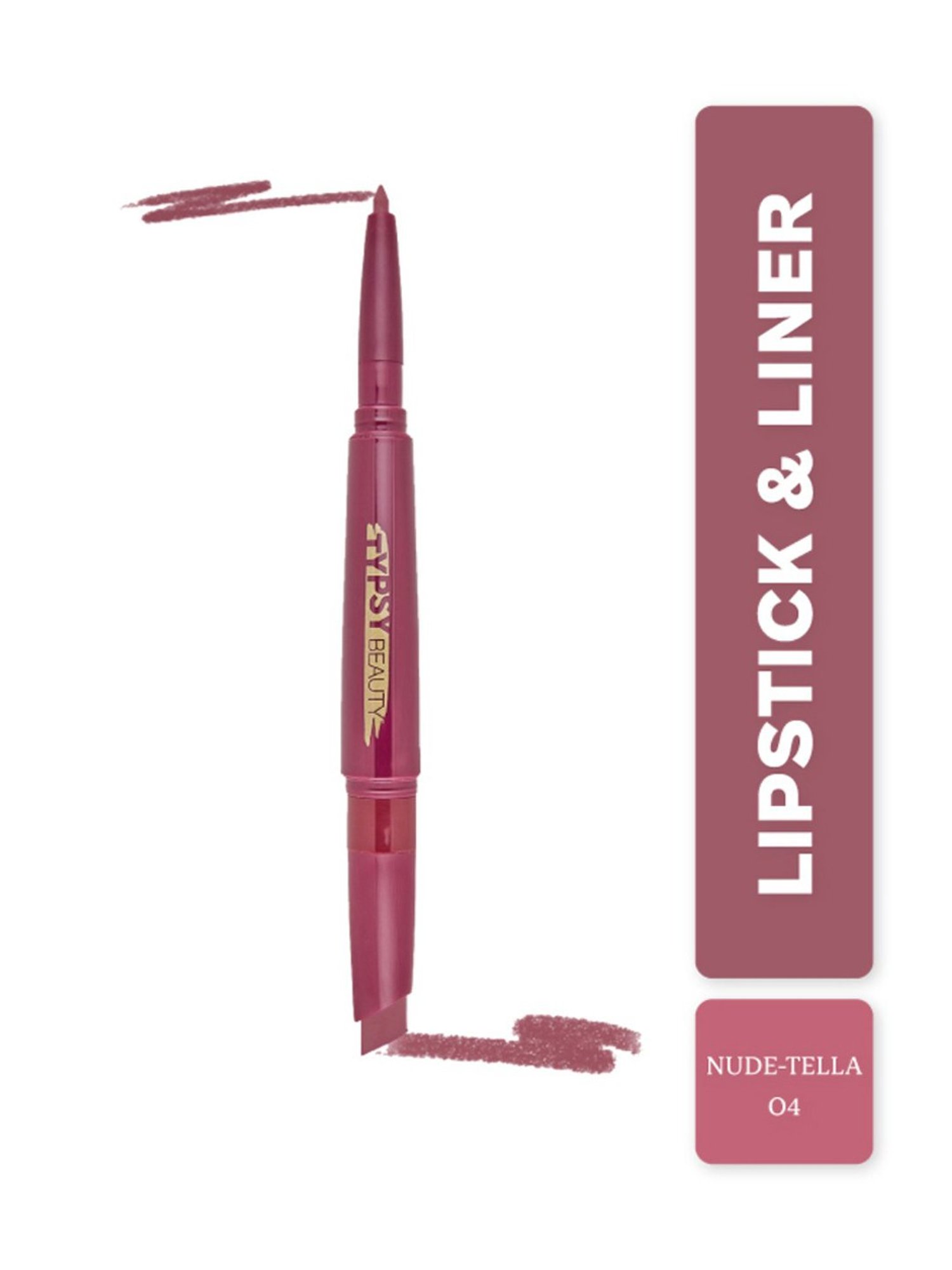 Typsy Beauty Twist & Pout Lipstick & Lip Liner Nude-Tella 04 - 0.91 gm