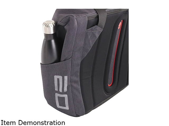 Mobile Edge Alienware Carrying Case (Messenger) Notebook, Tablet - Gray, Black - Bump Resistant Interior - Heather, Cross-linked Polyethylene (XPE) Foam Strap - Reflective Alien Head Logo - ...