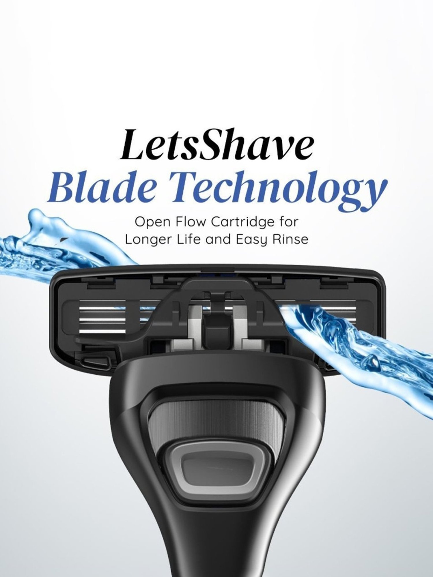 LetsShave Pro 3 Shaving Razor for Men (Blue)