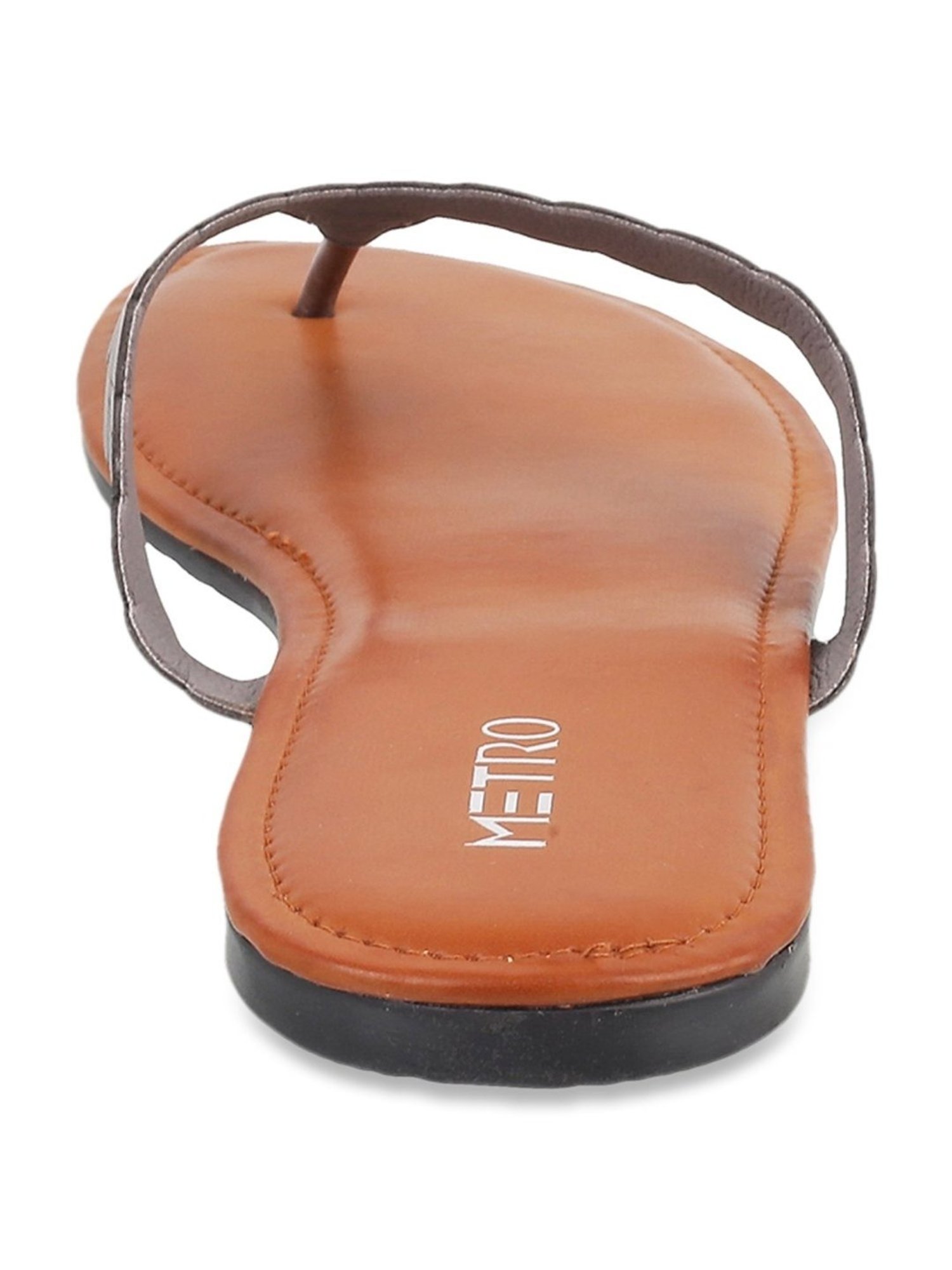 Metro Women's Gun Metal Thong Sandals