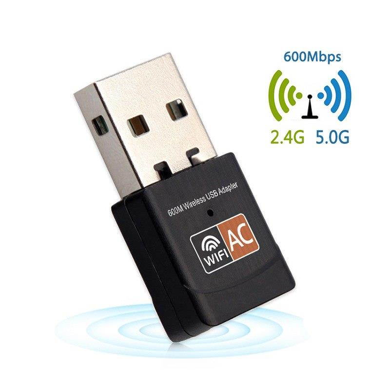 Dual Band 2.4+5Ghz usb Lan Ethernet Receiver 802.11ac USB Wireless WiFi Adapter 600Mbps Wifi Antenna PC Network Card