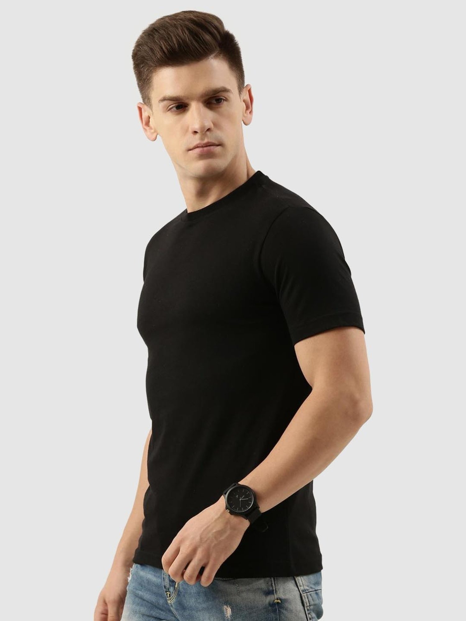Bene Kleed Black Regular Fit T-Shirt