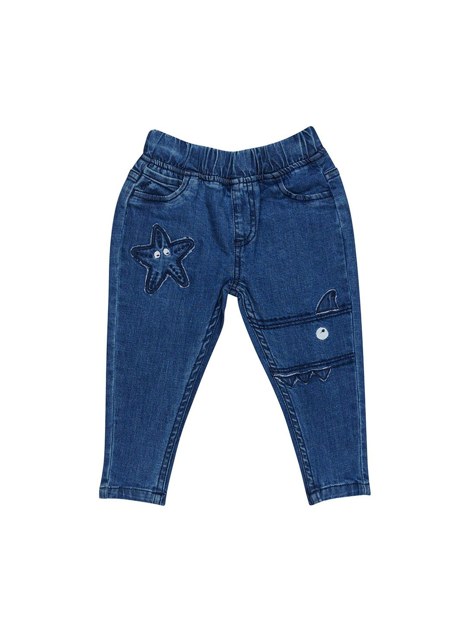 H by Hamleys Infants Boys Blue Solid Jeans