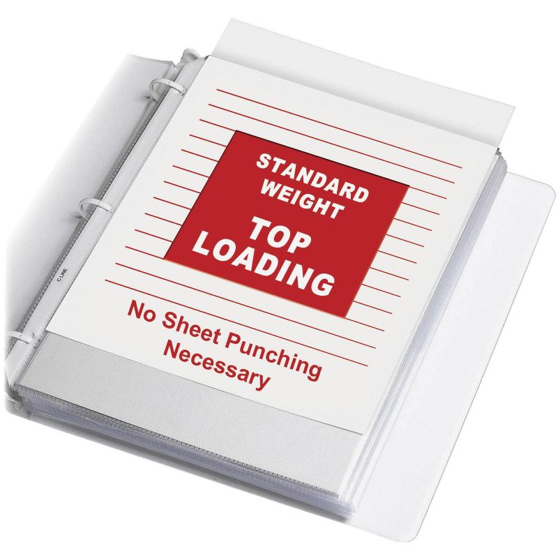 C-Line Sheet Protectors with Index Tabs Clear Tabs 2" 11 x 8 1/2 8/ST 05587