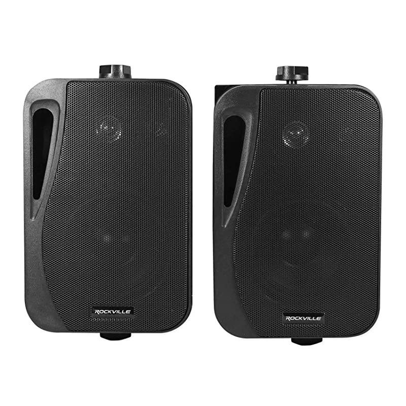 Pair  HP4S BK 4" Outdoor/Indoor Swivel Home Theater Speakers in Black
