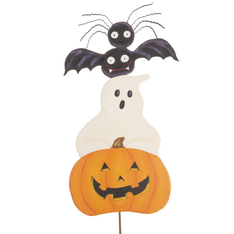 Halloween 48.0" Halloween Icon Topiary Stake Hang Easel  -  Decorative Garden Stakes