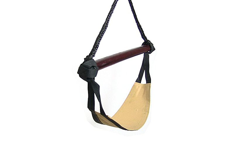 Sorbus Brazilian Double Hammock with Stand - Green, Blue Stripes