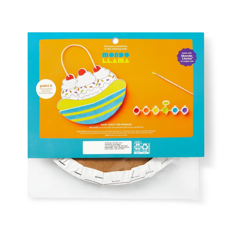 Paint-Your-Own Canvas Banana Split Kit - Mondo Llama™