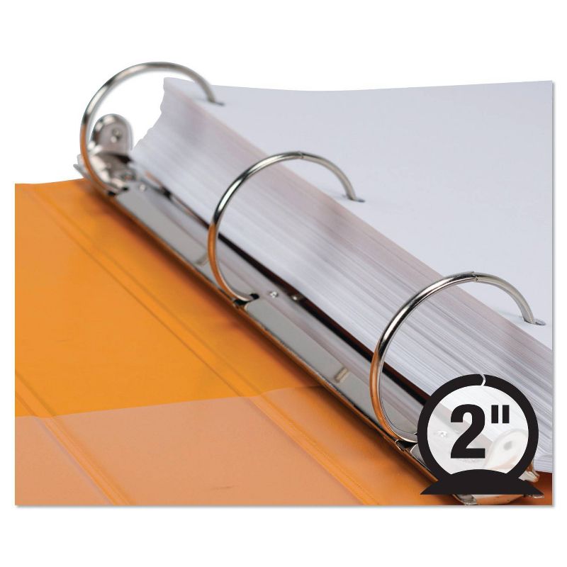2pk 450 Sheet 2" Round Ring Binder Coral - Samsill