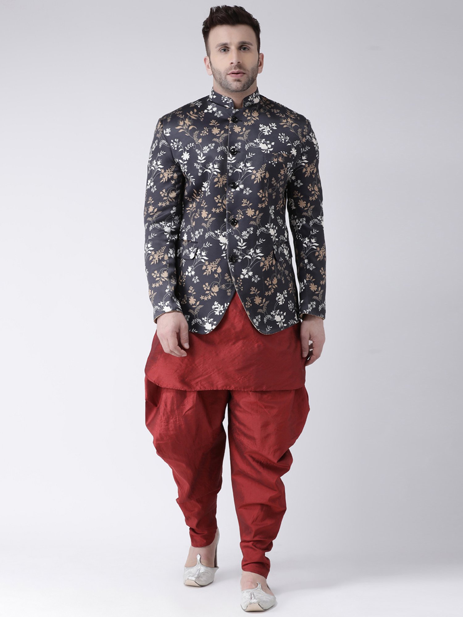 Hangup Cream Regular Fit Ethnic Blazer