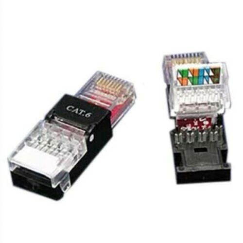 4 Pcs Cat6 LAN Network Ethernet UTP RJ45 Plug Connector Toolless Cable End 8P8C