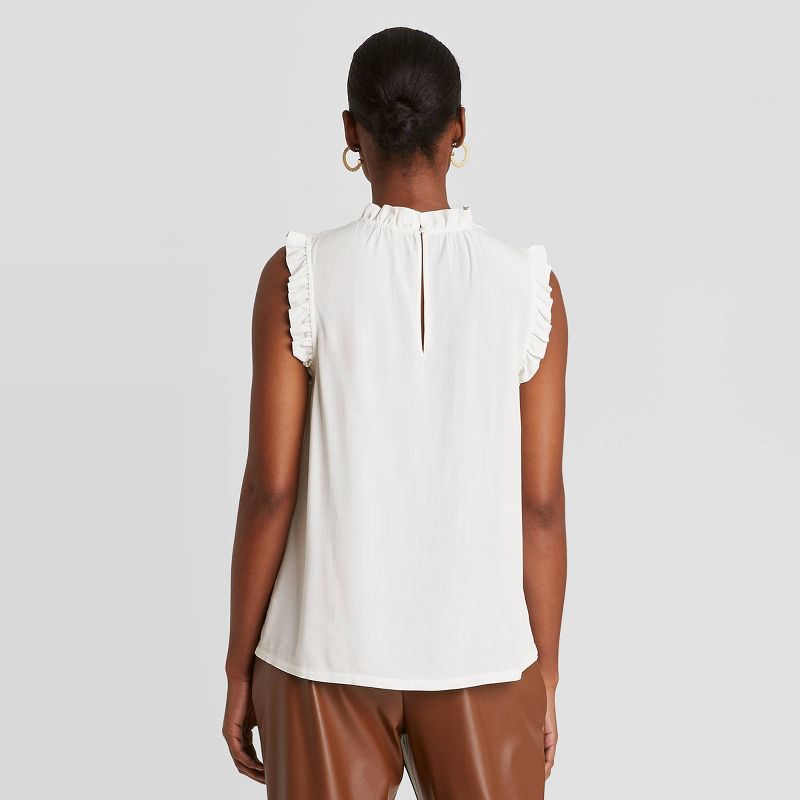 Women's Sleeveless Blouse - A New Day™ Off-White XXL