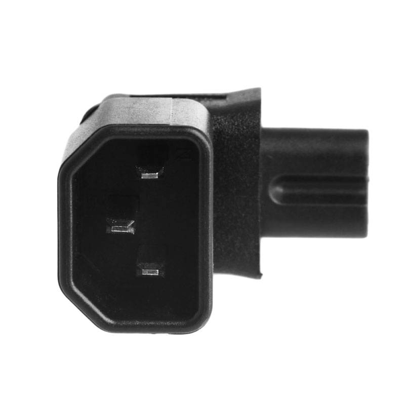 (2 Pack)IEC 320 C14 to C7 Right Angle AC Adapter, PDU UPS  IEC C14 3Pole Male to C7 (Figure 8) 90Degree AC converter, C14 to C7 Up Down Angle AC Adapter