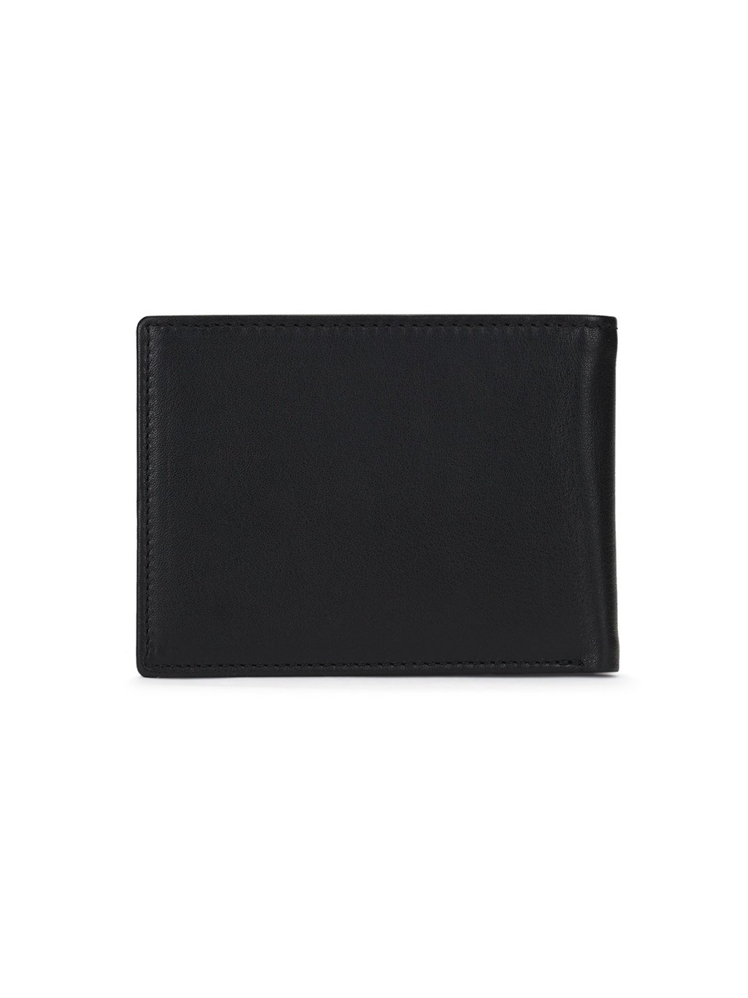 PERQUISITE Black Casual Leather Bi-Fold Wallet for men
