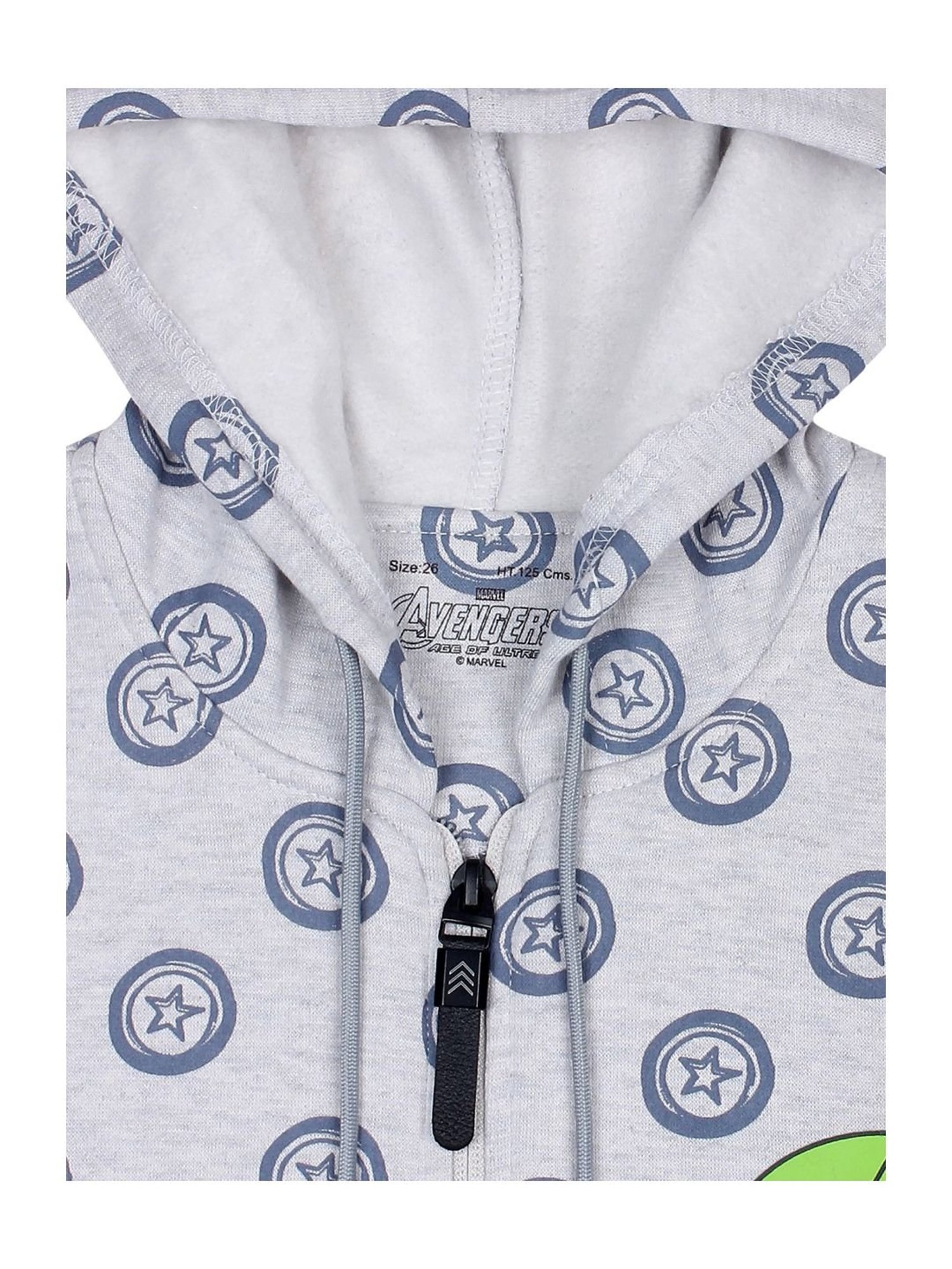 Proteens Kids Grey Cotton Printed Hoodie