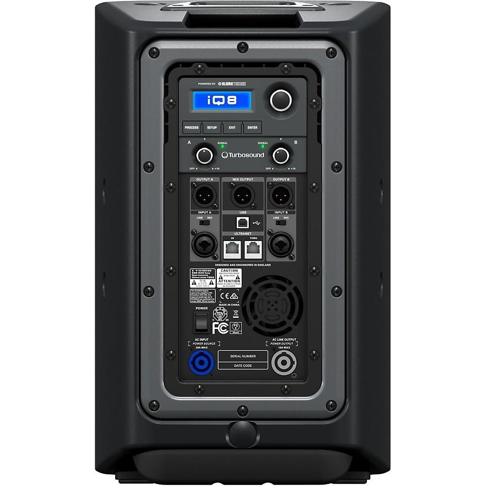 turbosound iq8 2way 8" powered loudspeaker, 2500w maximum output power, single