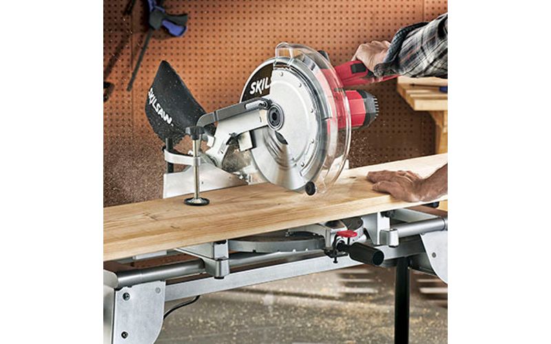 SKILSAW 3821-RT 15 Amp 12 in. Compound Miter Saw with Quick Mount System and Laser Cutline