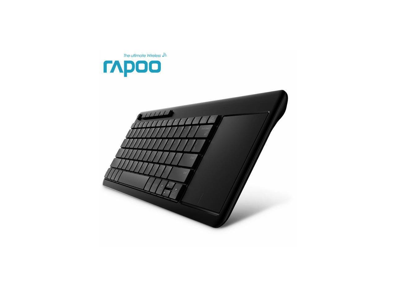 Rapoo K2600 2.4G Wireless Touch Keyboard Slim Keyboards with Big Touch Pad Panel for Smart TV/Laptop/Computer/Tablet
