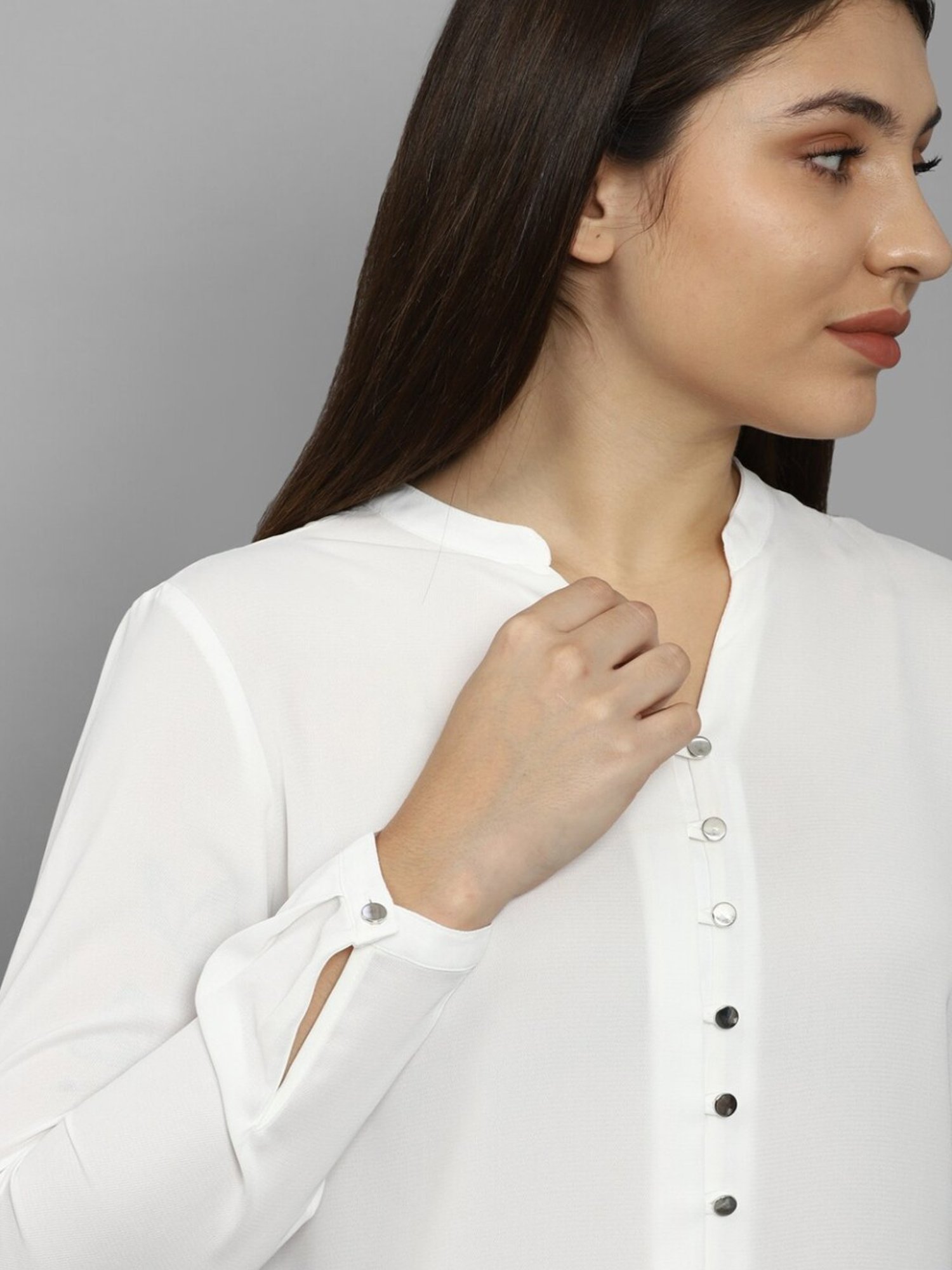 Allen Solly White Regular Fit Top