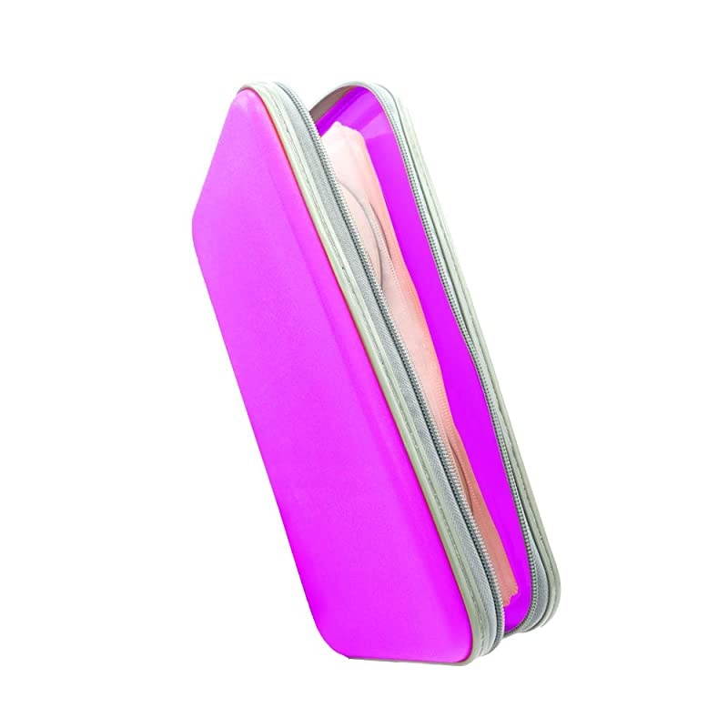 CD Case 80 Capacity DVD Storage DVD Case Holder VCD Wallet Organizer Protective Hard Plastic Portable Case Cover Purple
