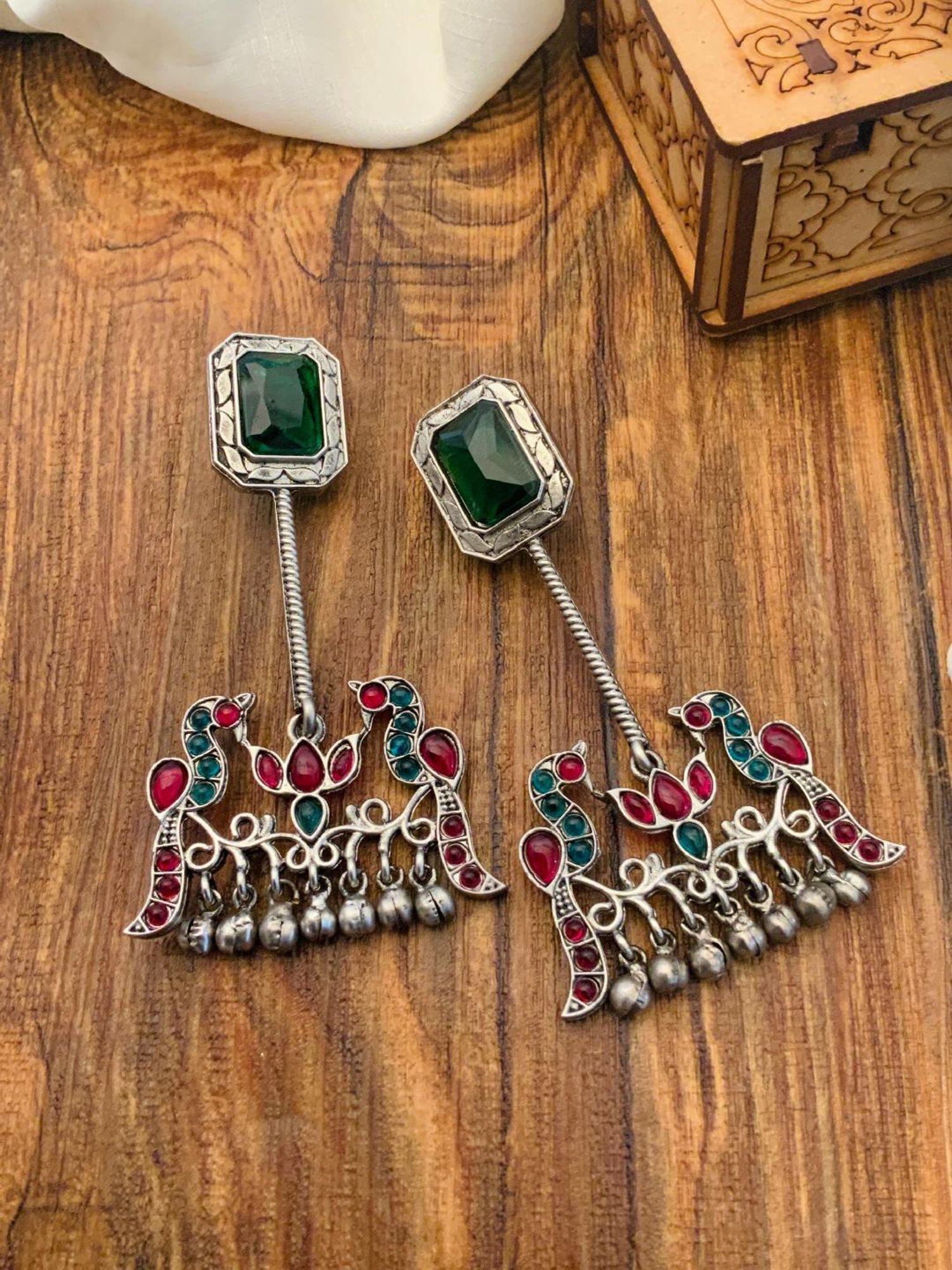 Abdesigns High-Quality Ornamental Dual Tone Earrings