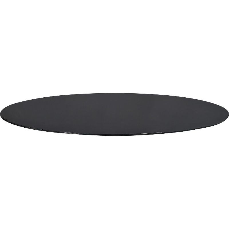 Lorell Tabletop Glass Round 42" Black 59725