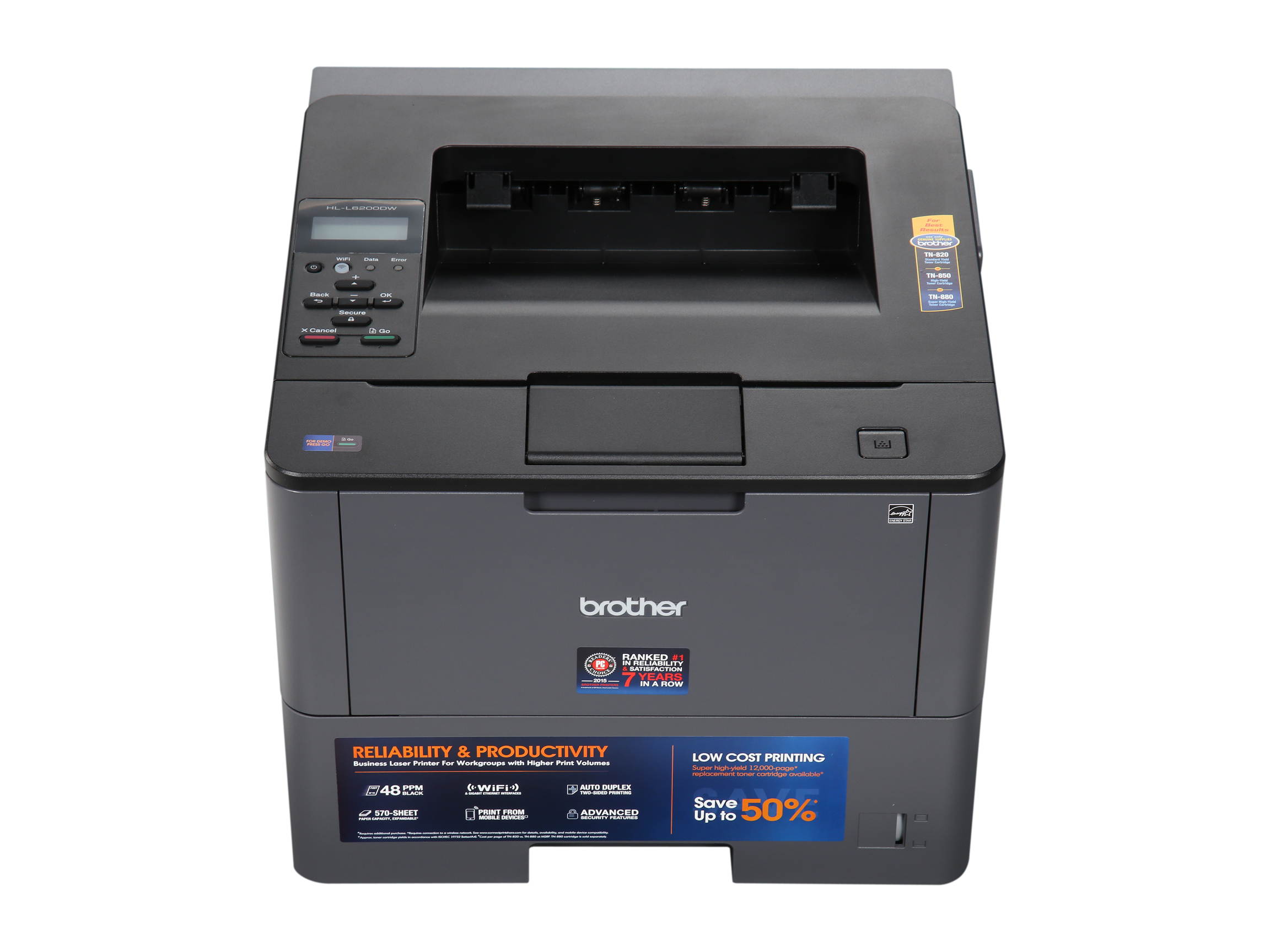 Brother HL-L6200DW Wireless Monochrome Laser Printer