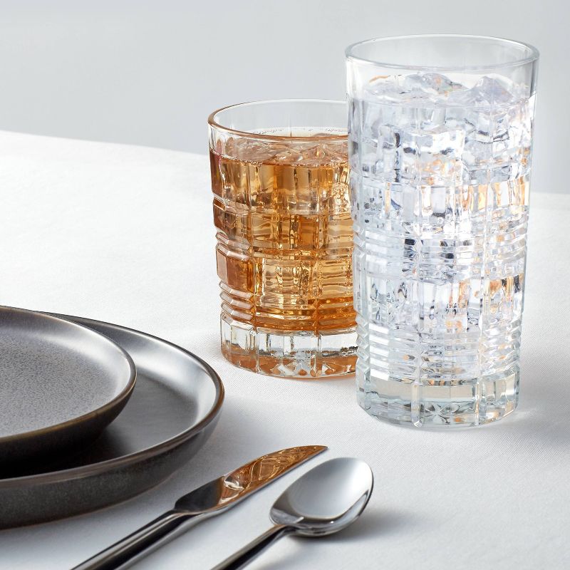 12pc Glass Assorted Beveled Tumblers - Threshold™