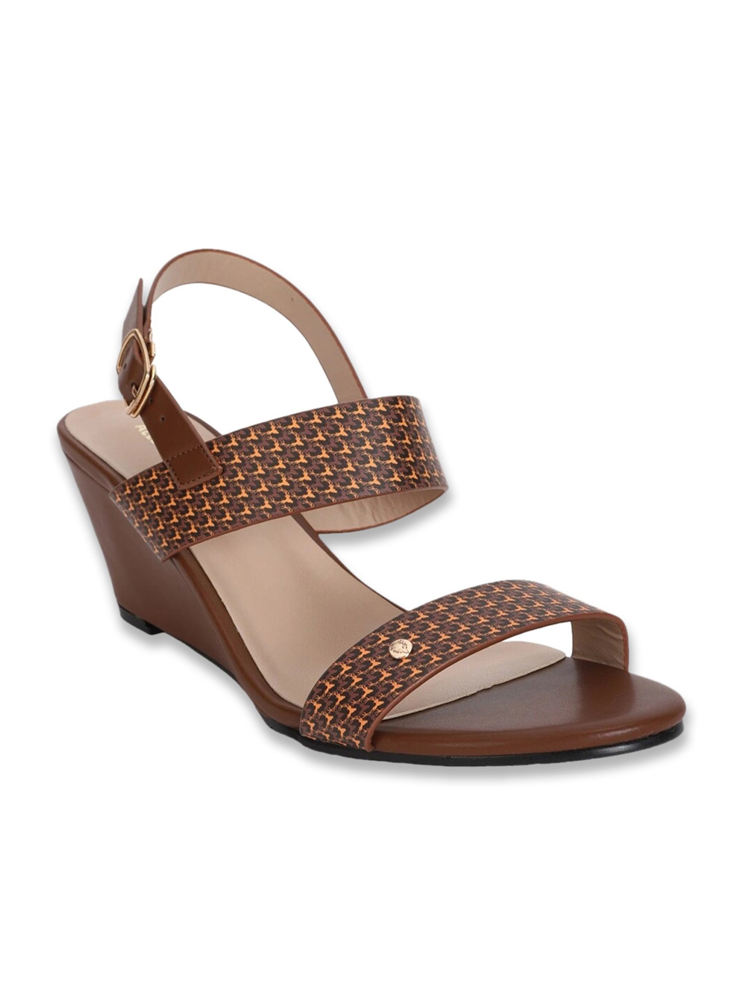 Allen Solly Women's Brown Back Strap Wedges