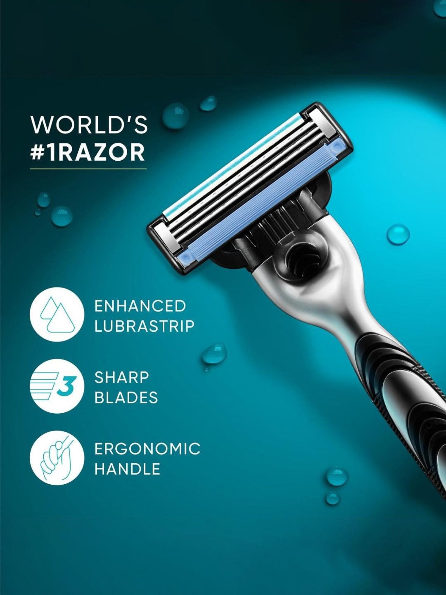 Gillette Mach3 Fresh Clean Shaving Razor with 4 Cartridges