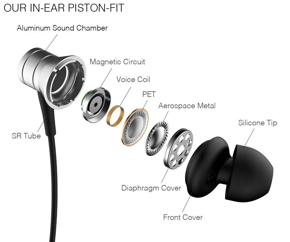 1MORE Piston Fit In-Ear Headphones (Earphones/Earbuds) with Apple iOS and Android Compatible Microphone and Remote (Rose Gold)