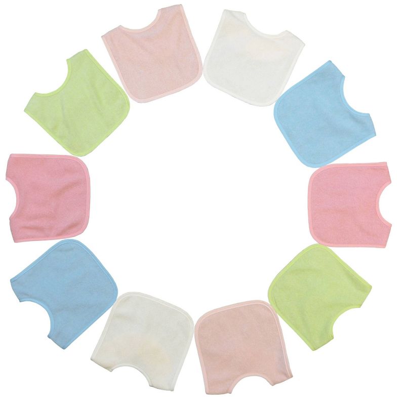 Neat Solutions Water-Resistant Lined Infant Bib Set Girl - 10pk