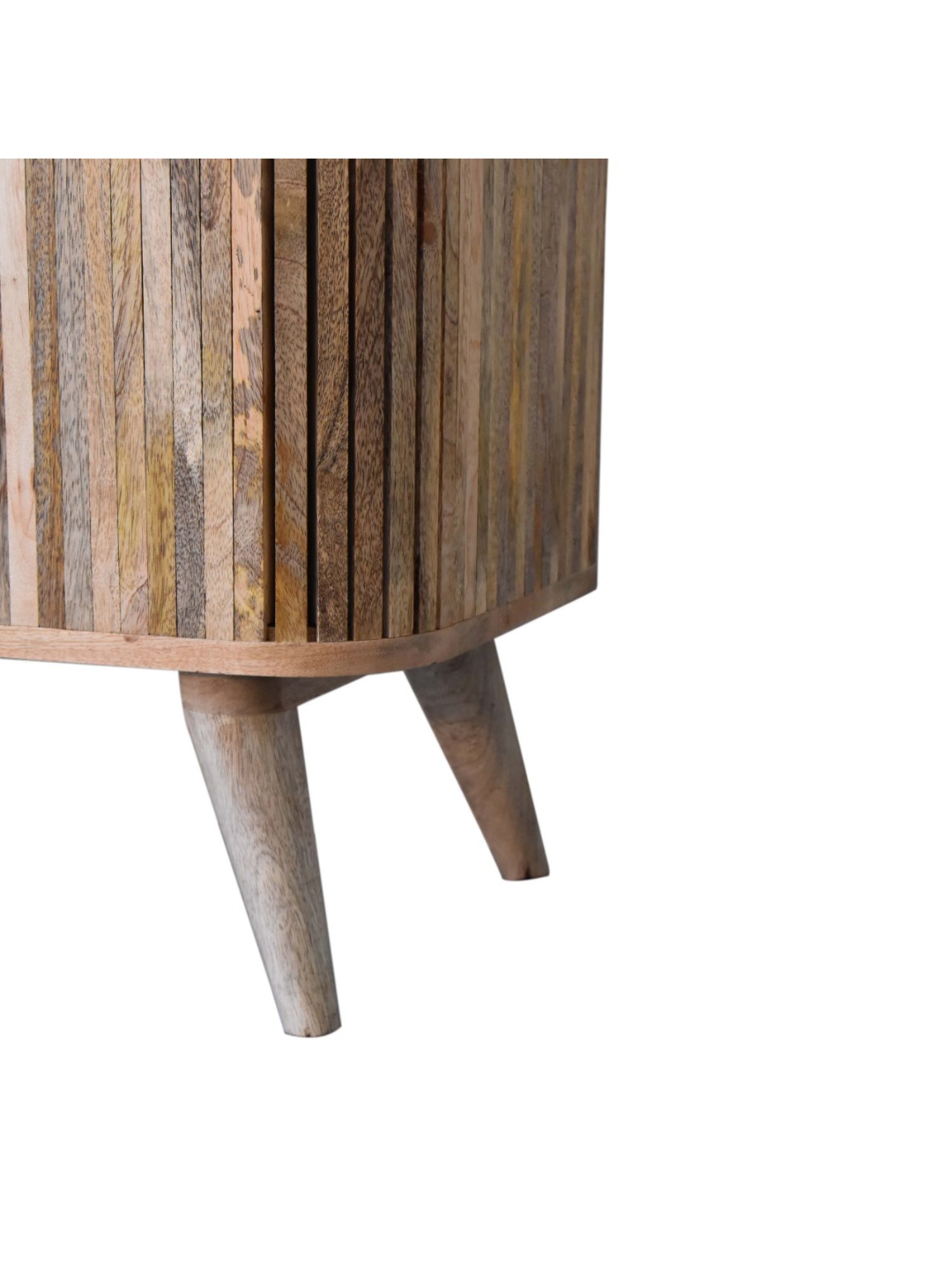 Fabindia Brown Sheesham Wood Textured Cabinet