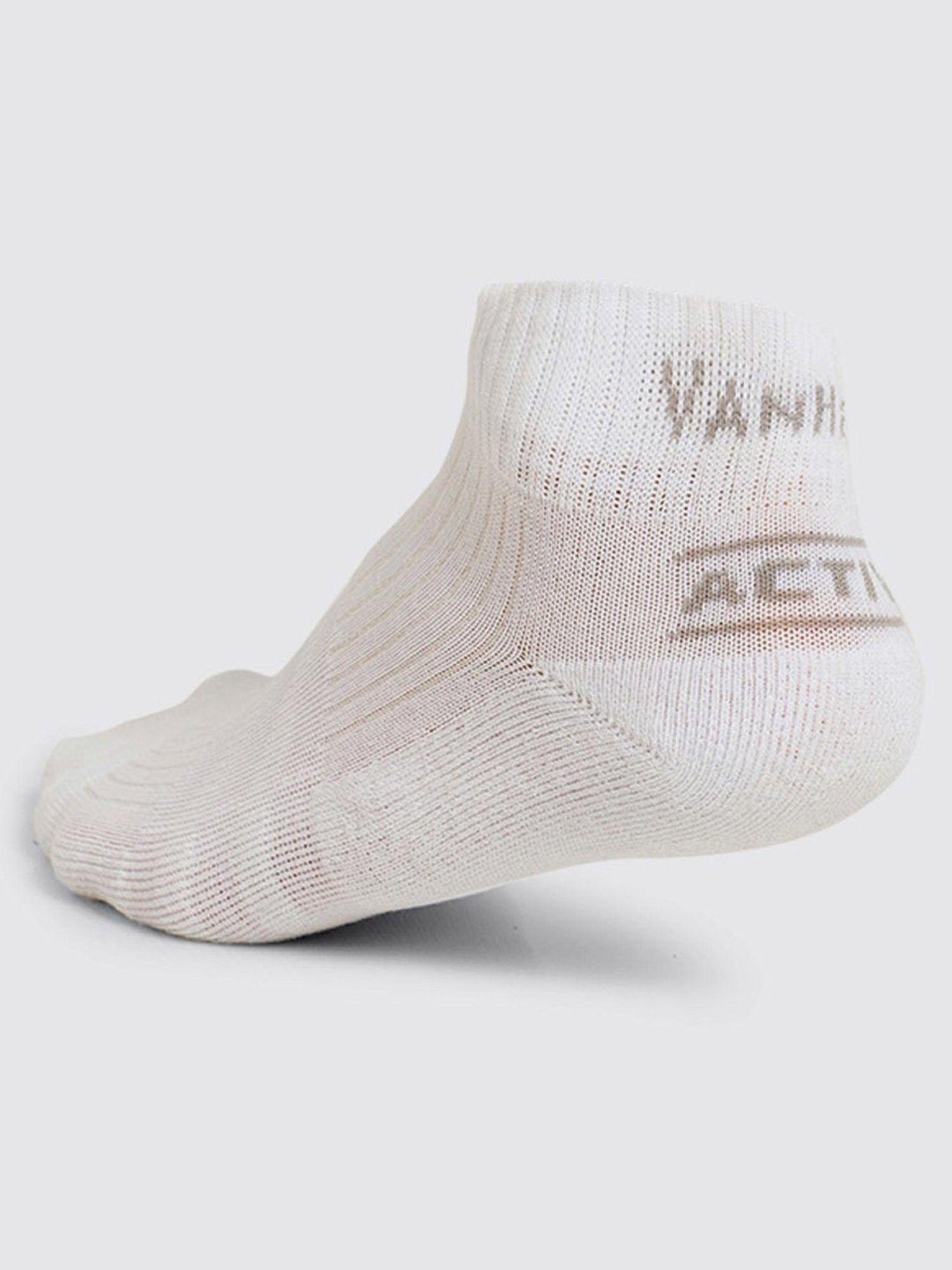 Van Heusen Active Snug Fit Anti Bacterial Soft Handfeel Solid Low Show Socks - Pack of 3 - White