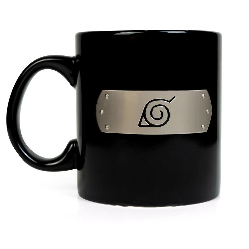 Just Funky Naruto: Shippuden Hidden Leaf Village Pewter Emblem Coffee Mug | Holds 20 Ounces