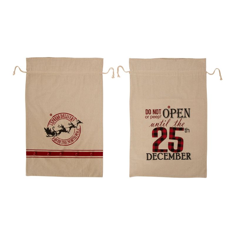 36" Lighted Burlap Gift Sack - Glitzhome