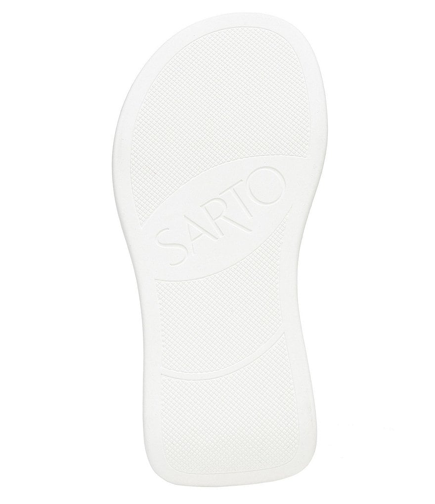 Sarto by Franco Sarto Vina Leather Puff Platform Wedge Slides