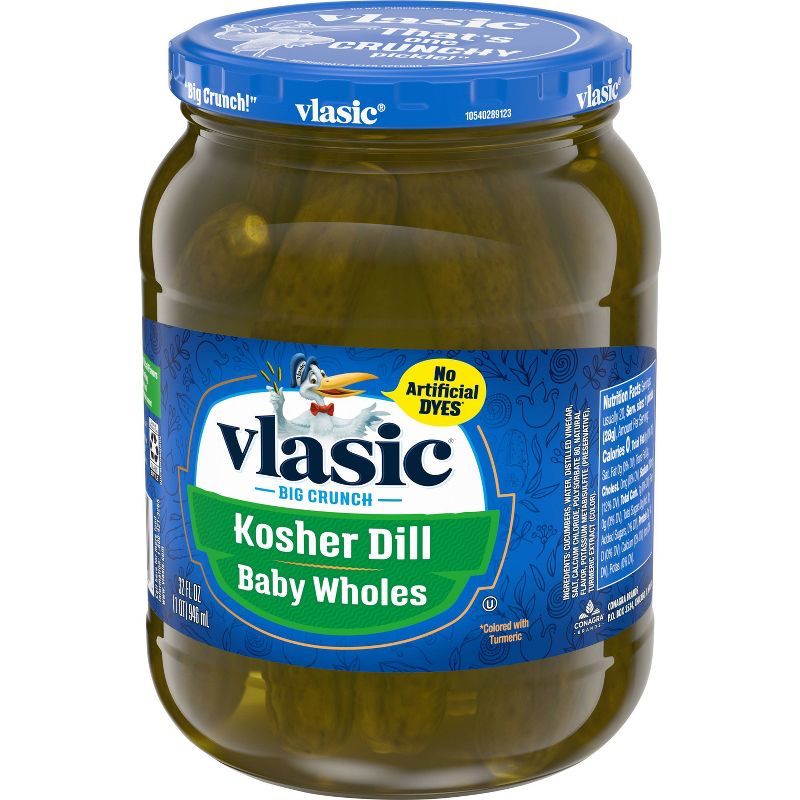 Vlasic Baby Whole Kosher Dill Pickles 32oz