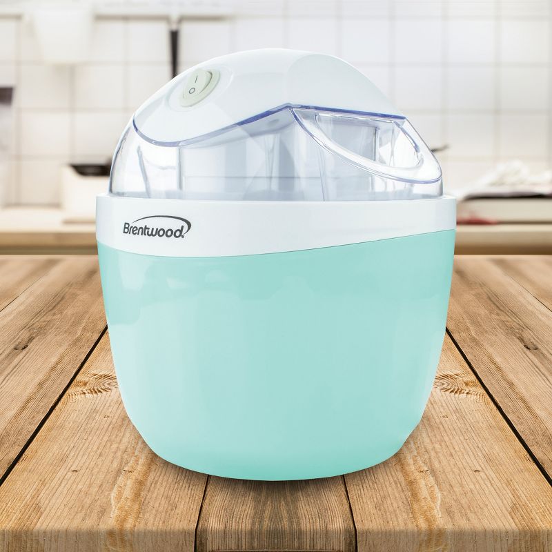 Brentwood 1 Quart Ice Cream and Sorbet Maker, Frozen Yogurt, Gelato, and Custard Machine in Blue