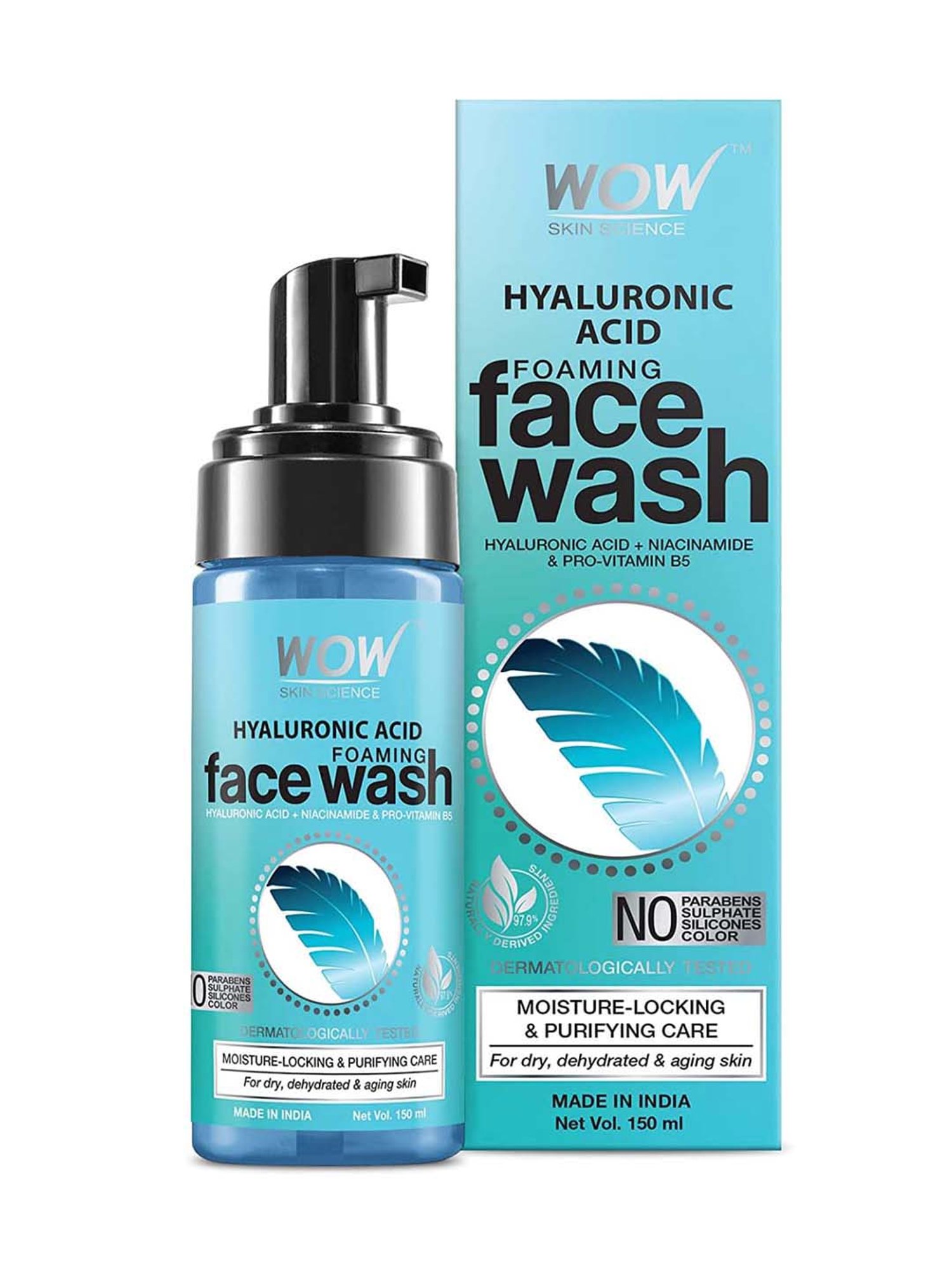 WOW Skin Science Hyaluronic Acid Foaming Face Wash - 150 ml