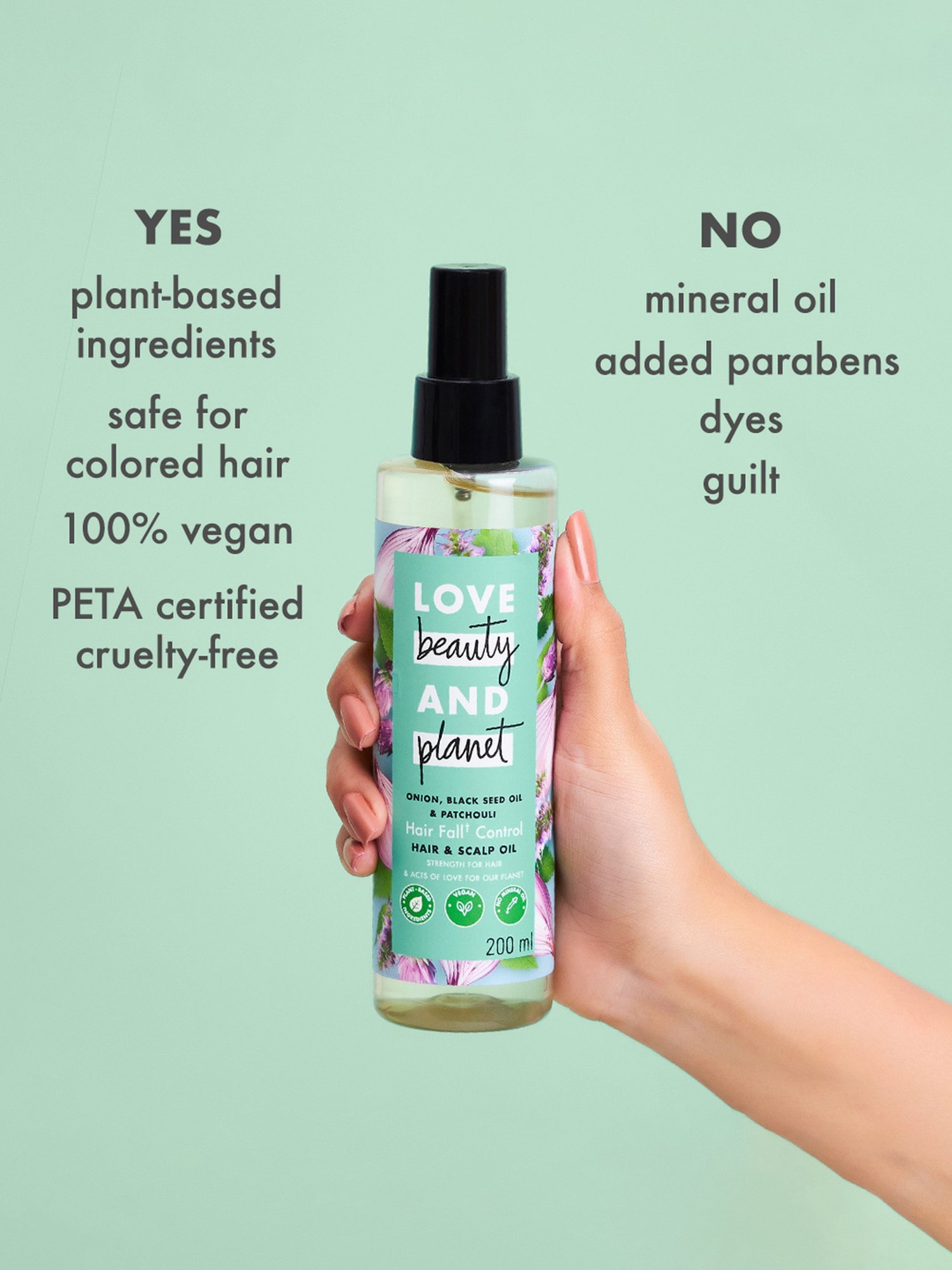 Love Beauty & Planet Onion, Black Seed Oil & Patchouli Hair Oil - 200 ml