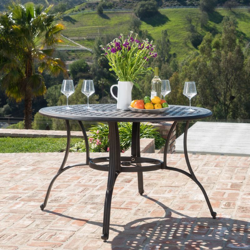 Renaissance Square Outdoor Patio Stacking Table - Gray - Vifah