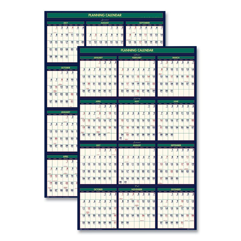 House of Doolittle Four Seasons Reversible Business/Academic Calendar, 24 x 37, 2020-2021 391